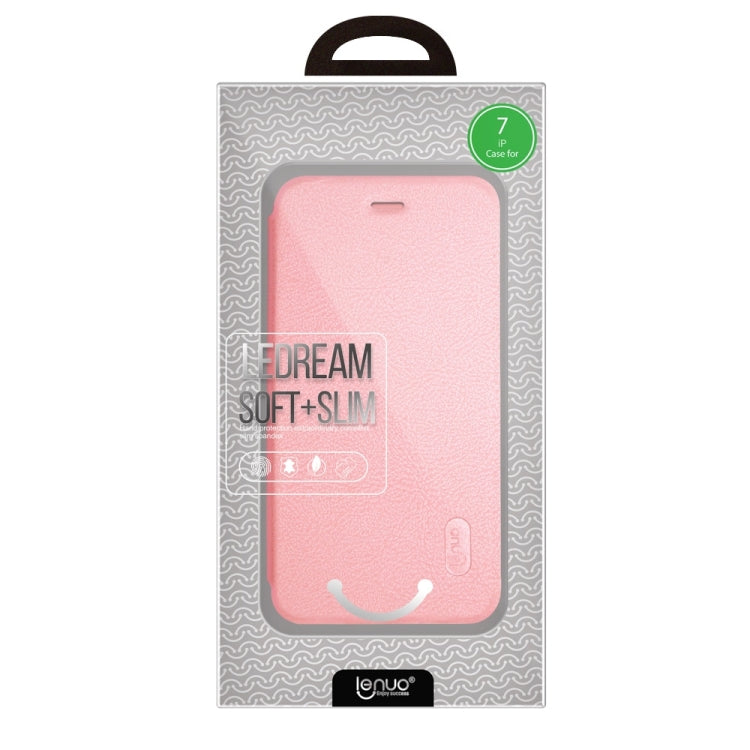 Lenuo for  iPhone 8 & 7  PU+PC Litchi Texture Horizontal Flip Leather Case with Card Slots