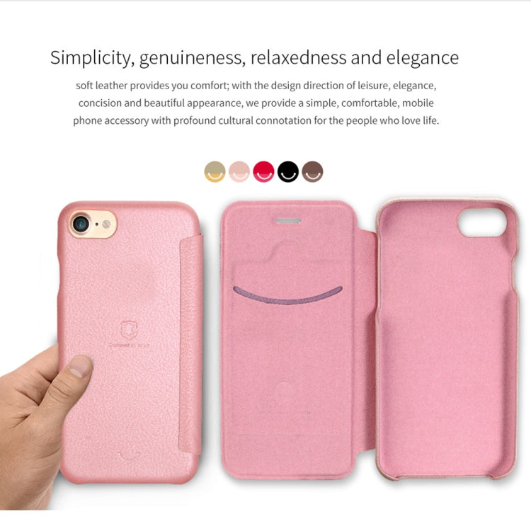 Lenuo for  iPhone 8 & 7  PU+PC Litchi Texture Horizontal Flip Leather Case with Card Slots