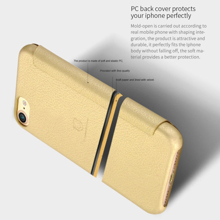 Lenuo for  iPhone 8 & 7  PU+PC Litchi Texture Horizontal Flip Leather Case with Card Slots