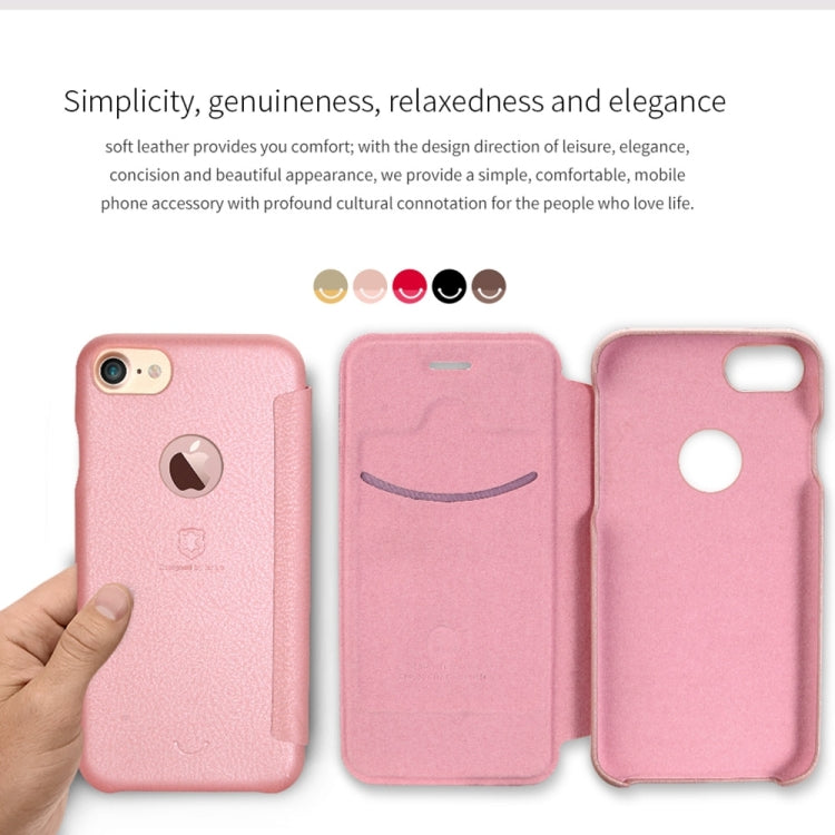 Lenuo for  iPhone 8 & 7  PU+PC Litchi Texture Horizontal Flip Leather Case with Card Slots