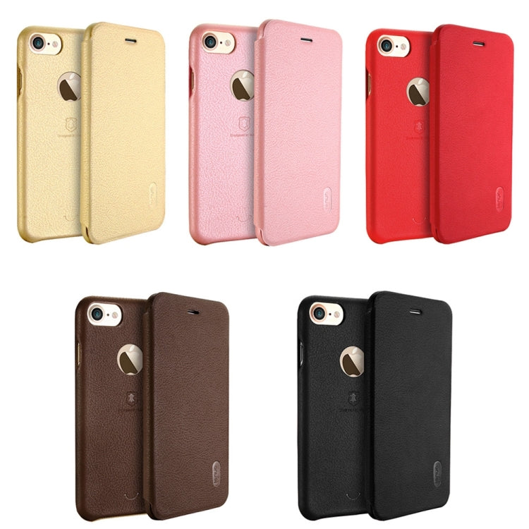Lenuo for  iPhone 8 & 7  PU+PC Litchi Texture Horizontal Flip Leather Case with Card Slots