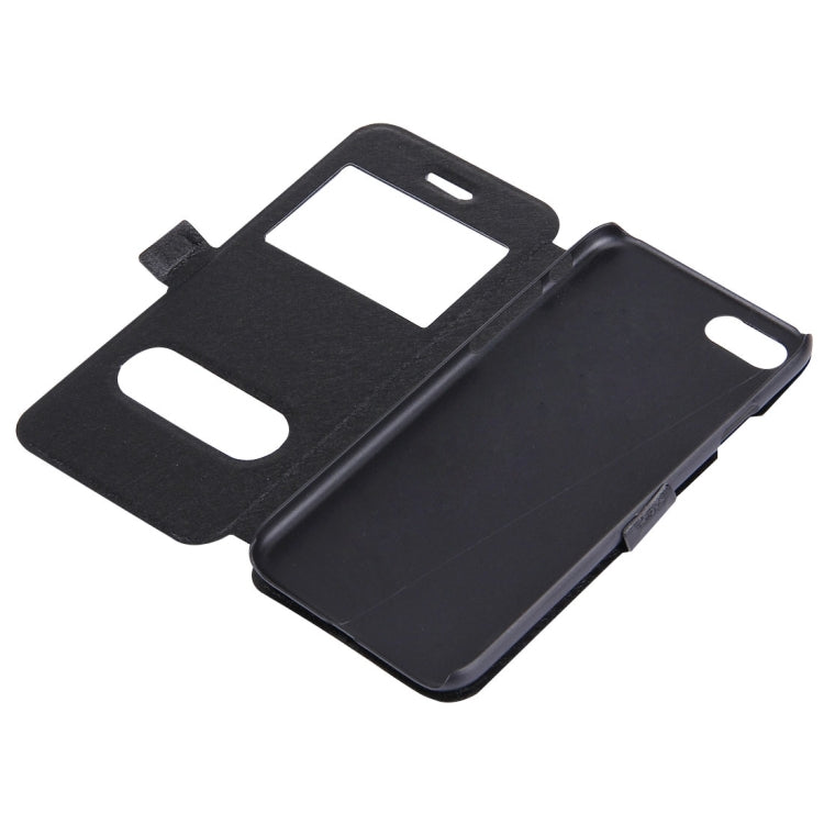 For  iPhone 8 & 7  Silk Texture Horizontal Flip Solid Color Leather Case with Call Display ID & Holder