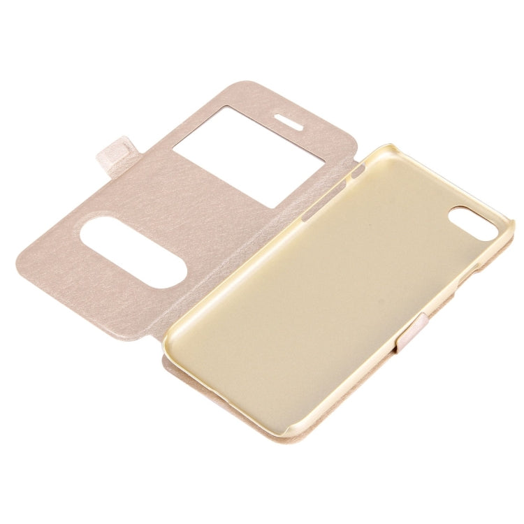 For  iPhone 8 & 7  Silk Texture Horizontal Flip Solid Color Leather Case with Call Display ID & Holder