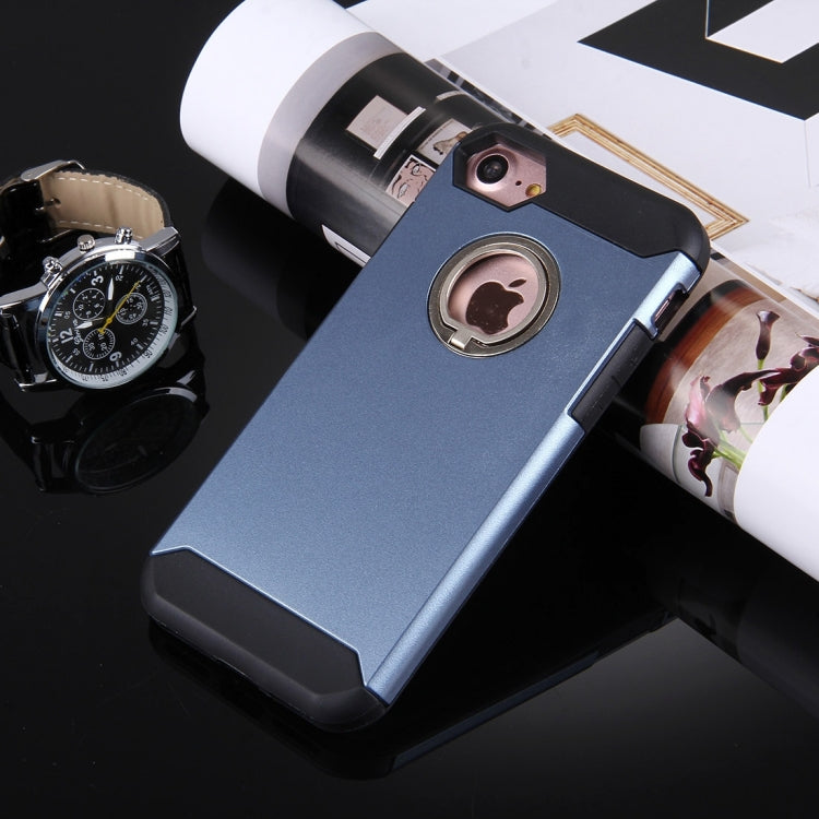 For  iPhone 8 & 7  Anti-Drop Shockproof Dual Layer TPU + PC Protective Case with Hidden Ring Holder
