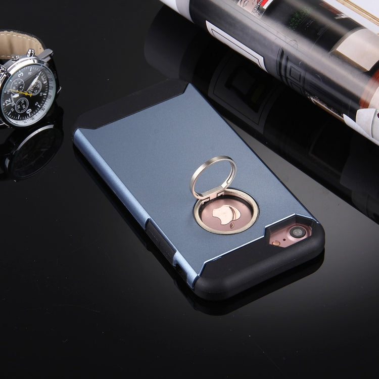 For  iPhone 8 & 7  Anti-Drop Shockproof Dual Layer TPU + PC Protective Case with Hidden Ring Holder