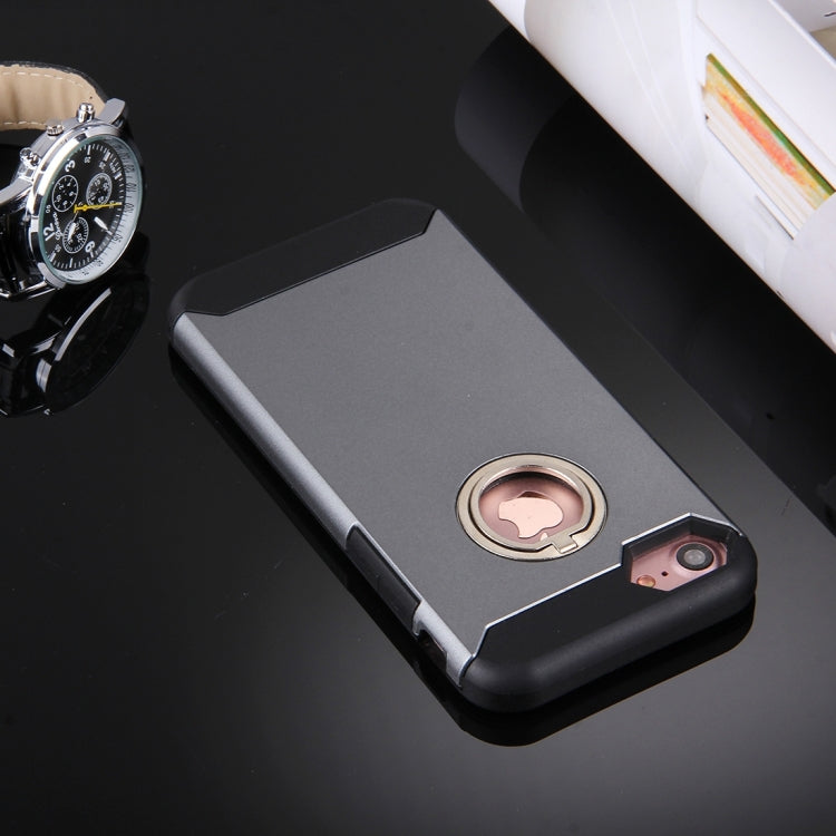 For  iPhone 8 & 7  Anti-Drop Shockproof Dual Layer TPU + PC Protective Case with Hidden Ring Holder