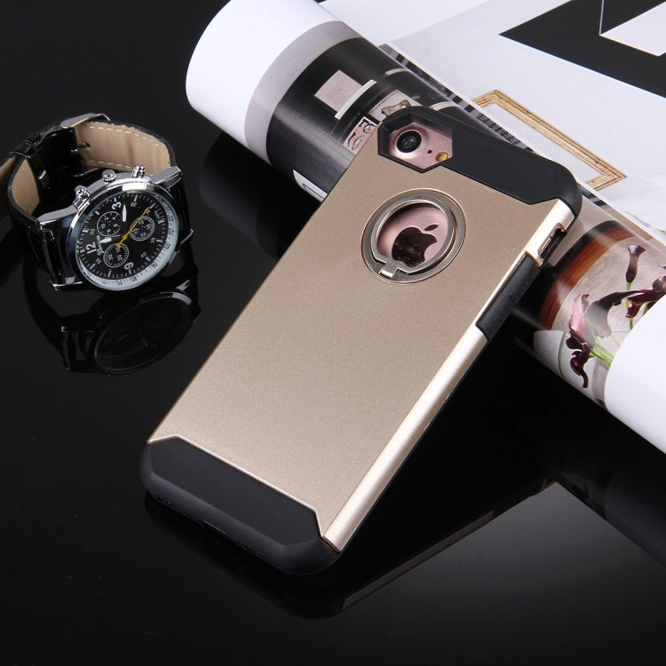For  iPhone 8 & 7  Anti-Drop Shockproof Dual Layer TPU + PC Protective Case with Hidden Ring Holder