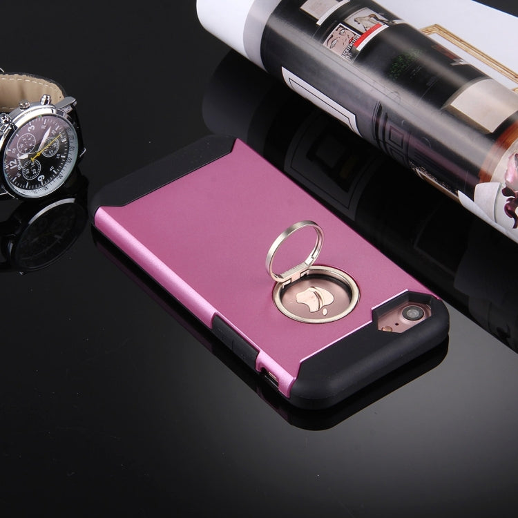 For  iPhone 8 & 7  Anti-Drop Shockproof Dual Layer TPU + PC Protective Case with Hidden Ring Holder