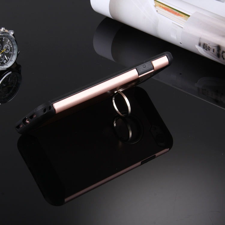 For  iPhone 8 & 7  Anti-Drop Shockproof Dual Layer TPU + PC Protective Case with Hidden Ring Holder