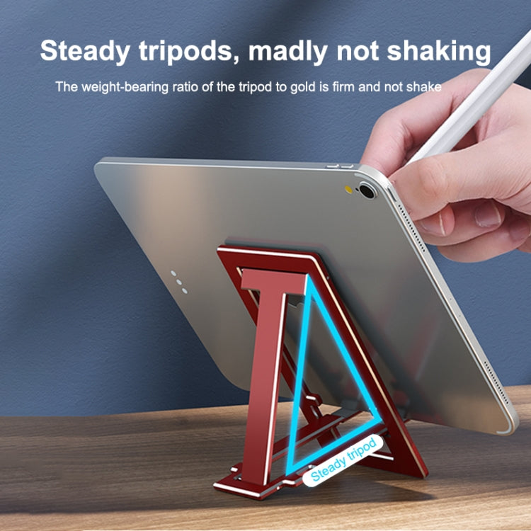 QQB002 Aluminium Alloy Retractable Phone Lazy Bracket Foldable Desktop Holder for Phones / Tablets within 7.9 inches
