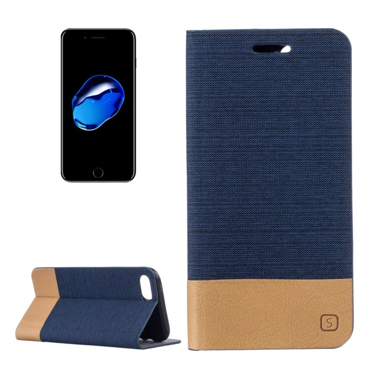 For  iPhone 8 & 7  Canvas Pattern PU + TPU Horizontal Flip Leather Case with Holder & Card Slots