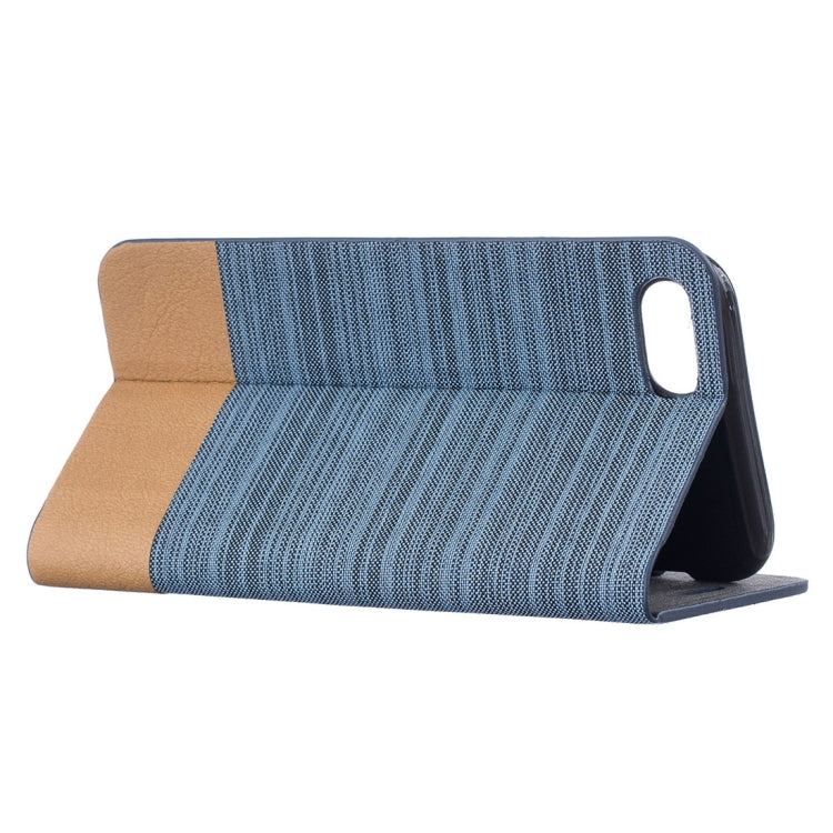 For  iPhone 8 & 7  Canvas Pattern PU + TPU Horizontal Flip Leather Case with Holder & Card Slots