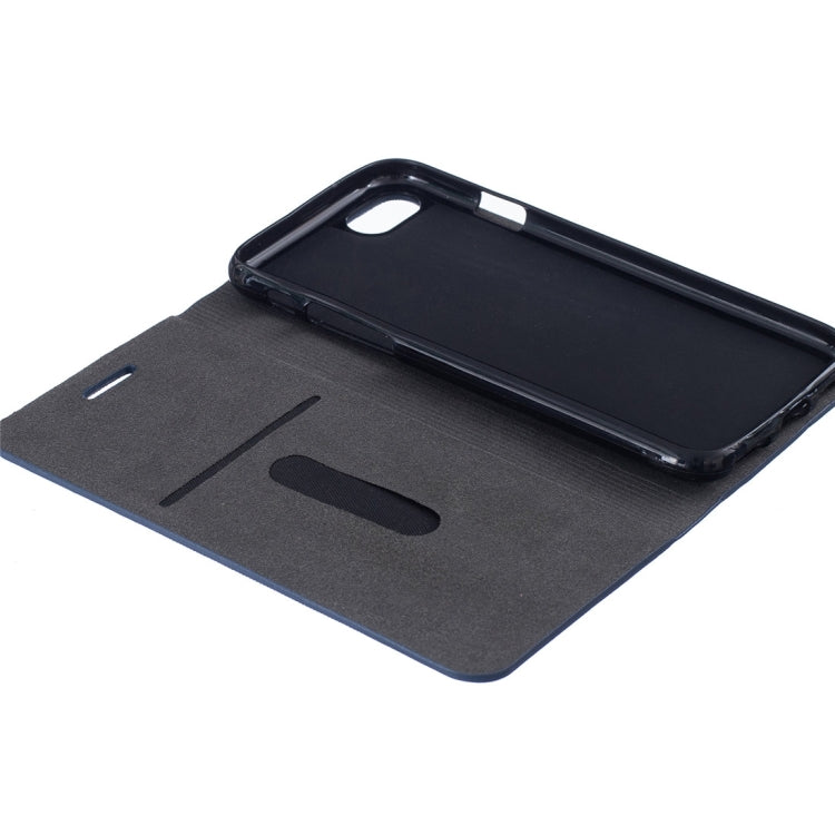 For  iPhone 8 & 7  Canvas Pattern PU + TPU Horizontal Flip Leather Case with Holder & Card Slots