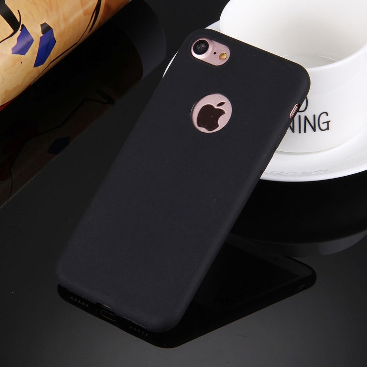 For  iPhone 8 & 7  Solid Color TPU Protective Case with Round Hole