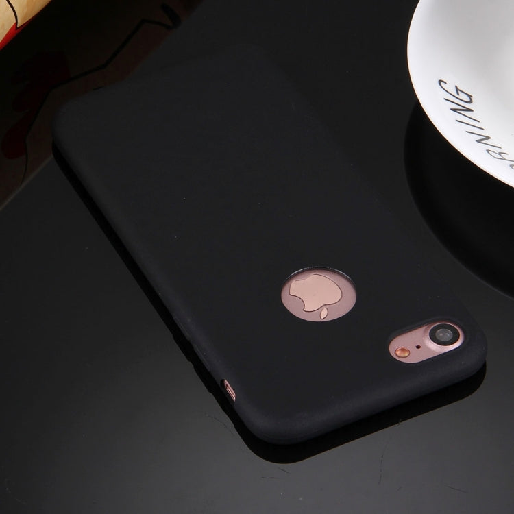 For  iPhone 8 & 7  Solid Color TPU Protective Case with Round Hole