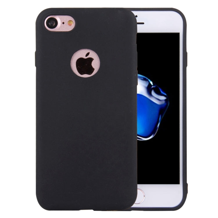 For  iPhone 8 & 7  Solid Color TPU Protective Case with Round Hole