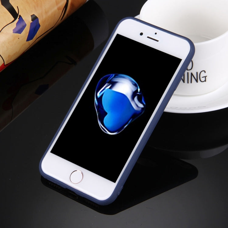 For  iPhone 8 & 7  Solid Color TPU Protective Case with Round Hole