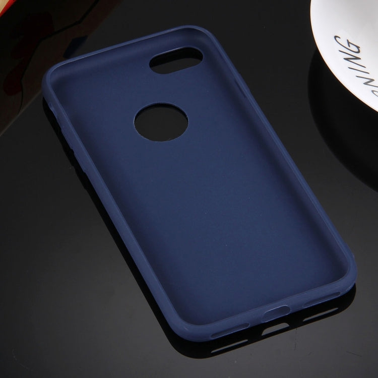 For  iPhone 8 & 7  Solid Color TPU Protective Case with Round Hole