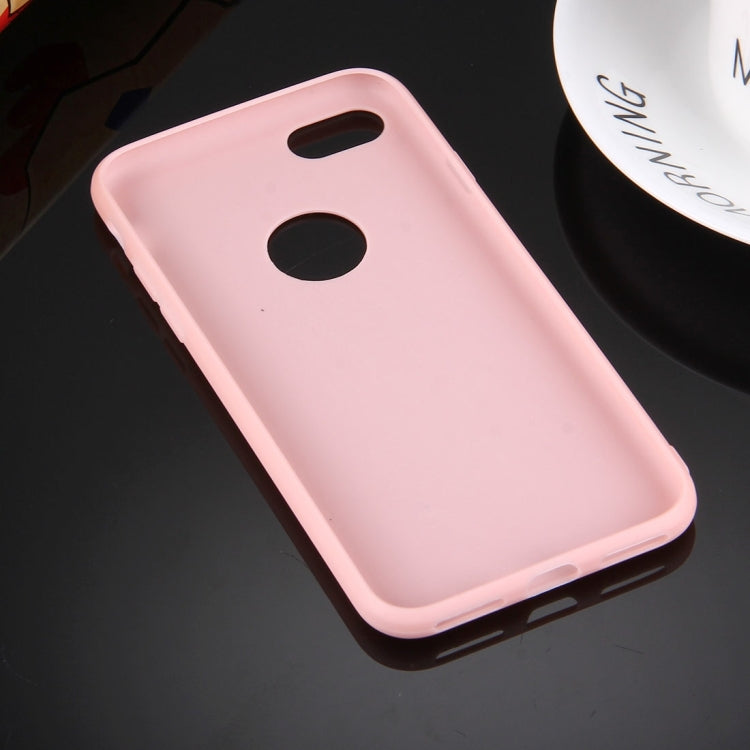 For  iPhone 8 & 7  Solid Color TPU Protective Case with Round Hole