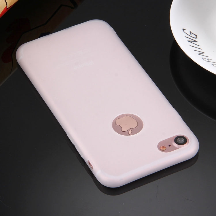For  iPhone 8 & 7  Solid Color TPU Protective Case with Round Hole