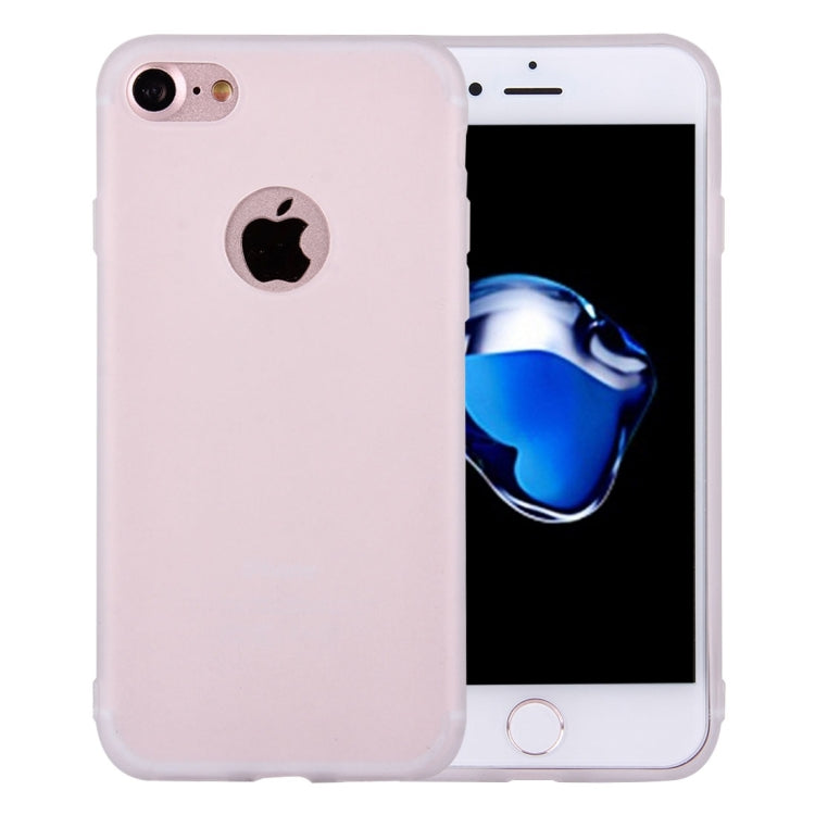 For  iPhone 8 & 7  Solid Color TPU Protective Case with Round Hole