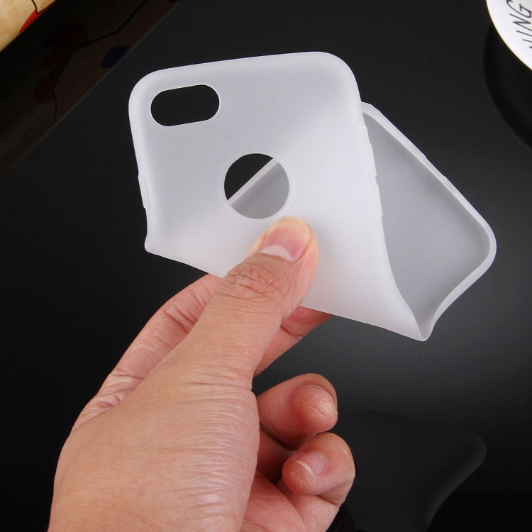 For  iPhone 8 & 7  Solid Color TPU Protective Case with Round Hole