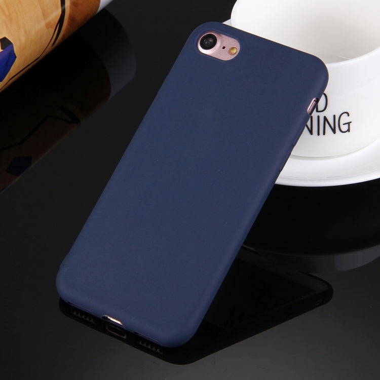 For  iPhone 8 & 7  Solid Color TPU Protective Case Without Round Hole