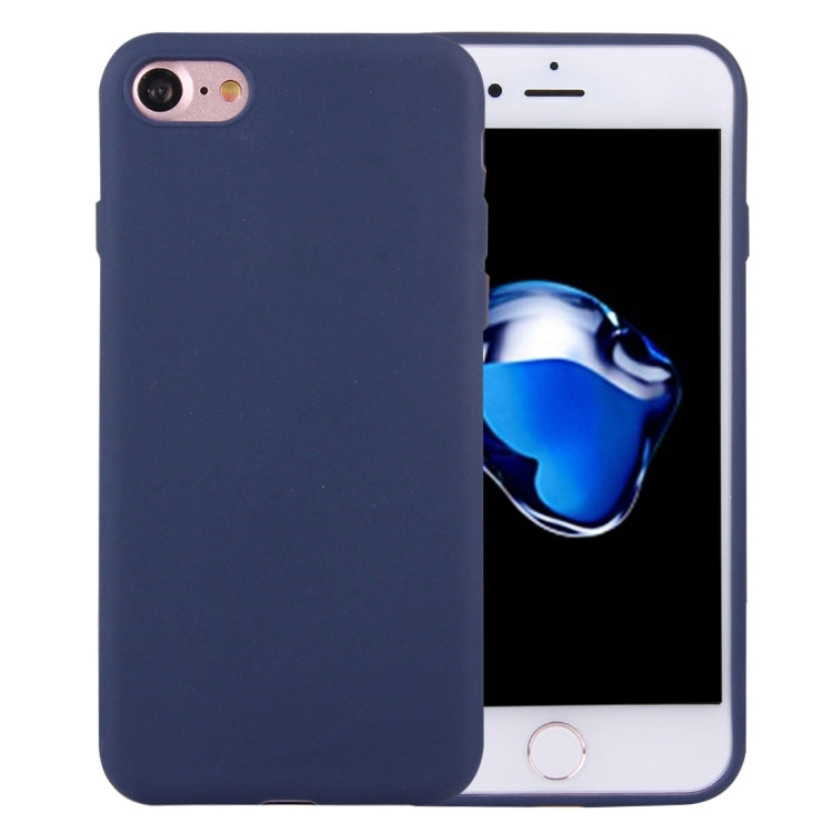 For  iPhone 8 & 7  Solid Color TPU Protective Case Without Round Hole