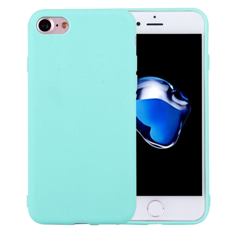 For  iPhone 8 & 7  Solid Color TPU Protective Case Without Round Hole