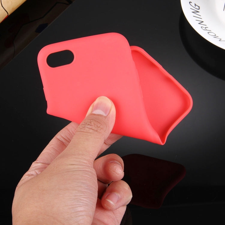 For  iPhone 8 & 7  Solid Color TPU Protective Case Without Round Hole