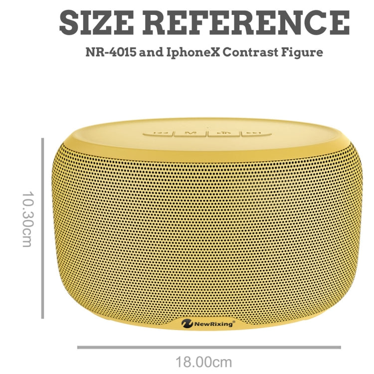 NewRixing NR-4015 10W Simple Portable Wireless Bluetooth Stereo Speaker Support TWS Function Speaker