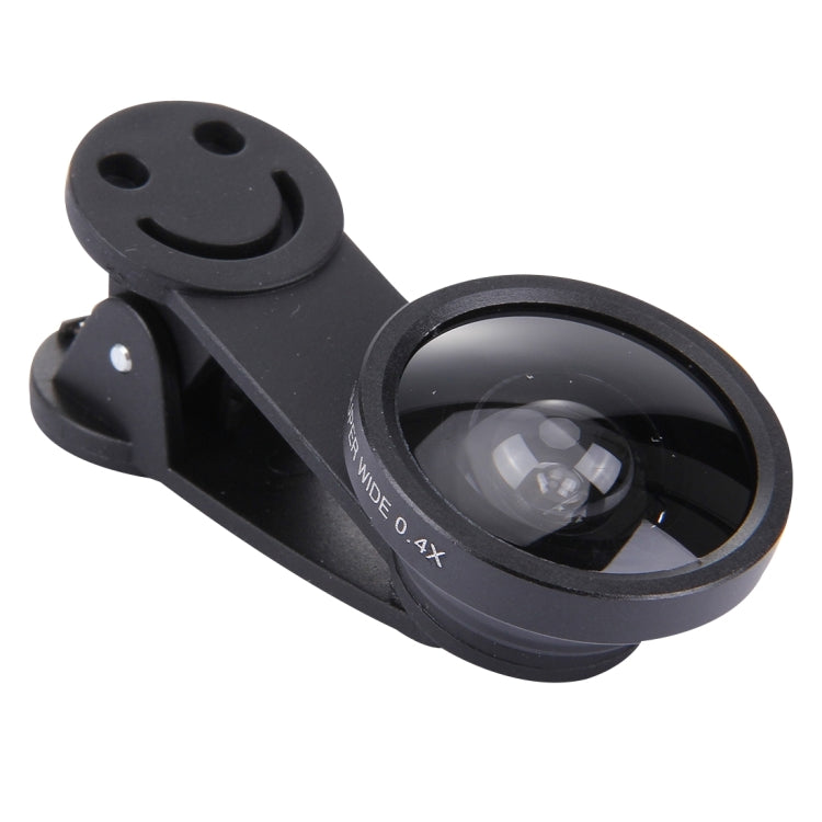 Universal 0.4X Super Wide Angle Lens+235 Degrees Fisheye Lens & 19X Macro+Telephoto Lens 2X+CPL Lens+Smiling Face Clip, For Tablets, iPhone, Samsung, Huawei, Xiaomi, HTC and Other Smartphones