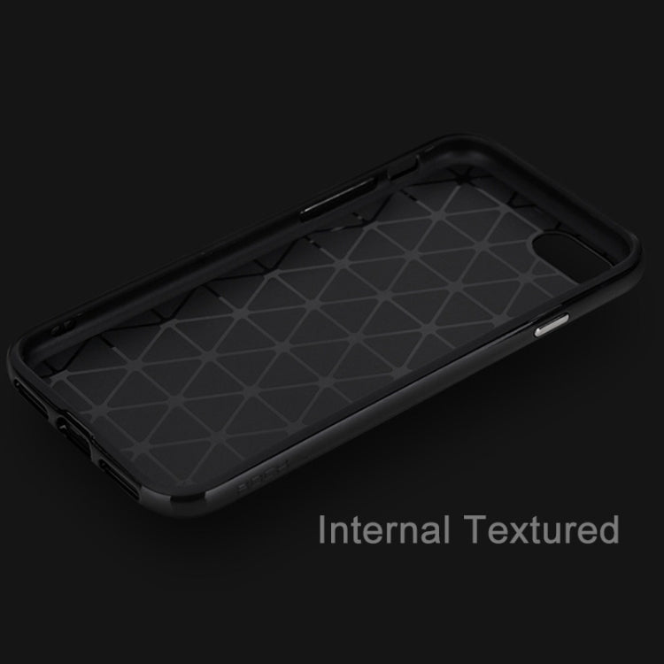 ROCK Vision Series for  iPhone 8 & 7  Artistic Carbon Fibre Texture TPU + PC Protective Case with Sling Hole