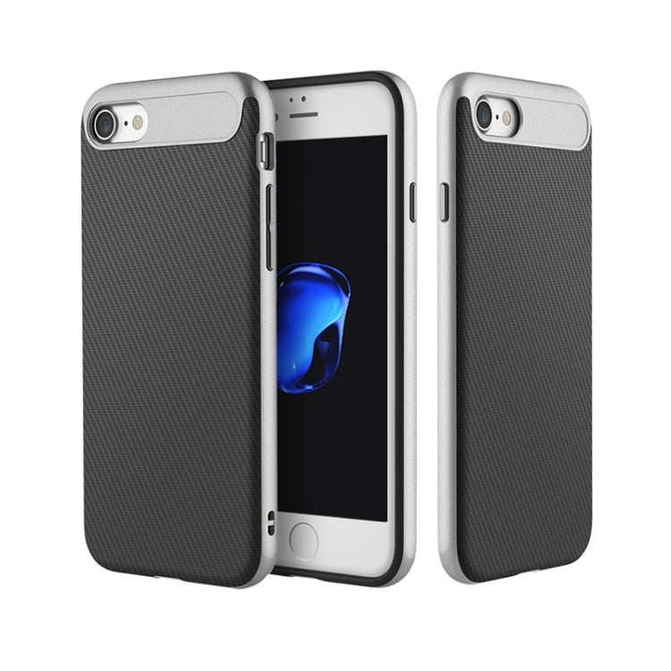 ROCK Vision Series for  iPhone 8 & 7  Artistic Carbon Fibre Texture TPU + PC Protective Case with Sling Hole