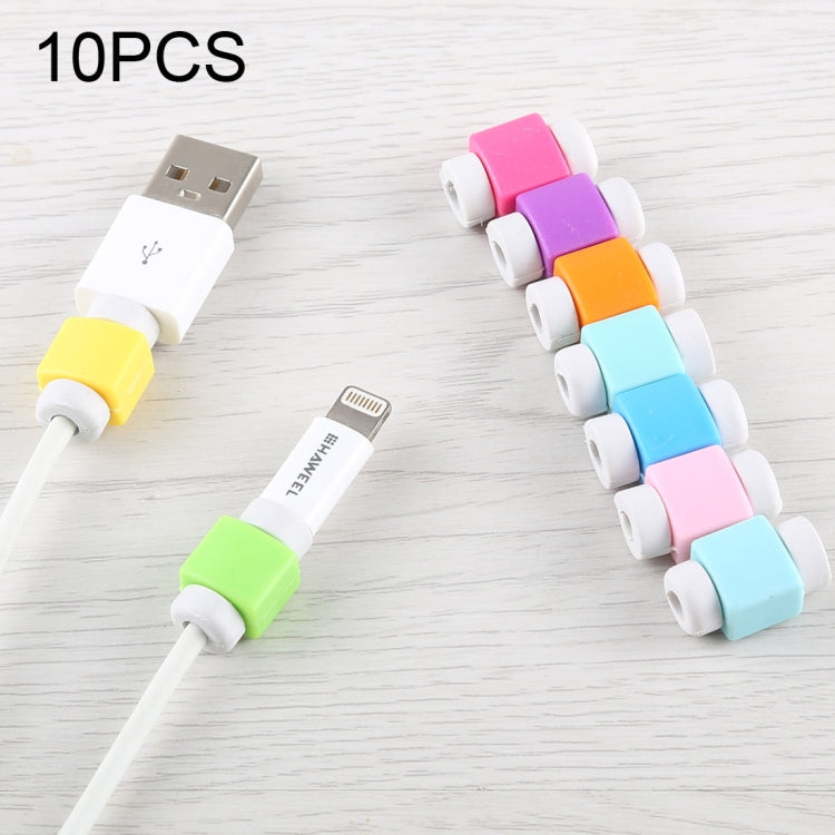 10 PCS Headphone Wire Data Cable Protection Cover Winder Cord Wrap Organizer, Random Color Delivery
