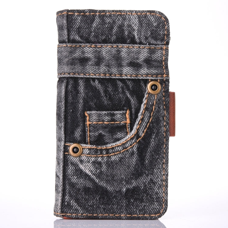 For  iPhone 8 & 7  Denim Cloth Texture Horizontal Flip Leather Case with Holder & Card Slots & Wallet
