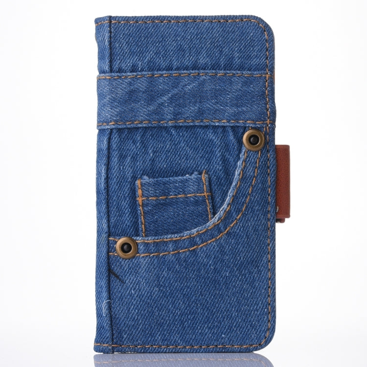 For  iPhone 8 & 7  Denim Cloth Texture Horizontal Flip Leather Case with Holder & Card Slots & Wallet