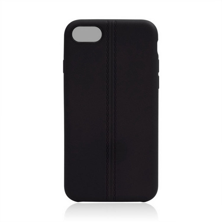 For  iPhone 8 & 7  Central Double Line Smooth Surface Soft TPU Protective Case
