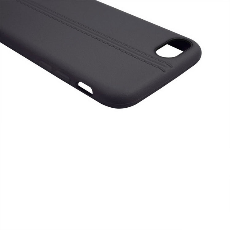 For  iPhone 8 & 7  Central Double Line Smooth Surface Soft TPU Protective Case