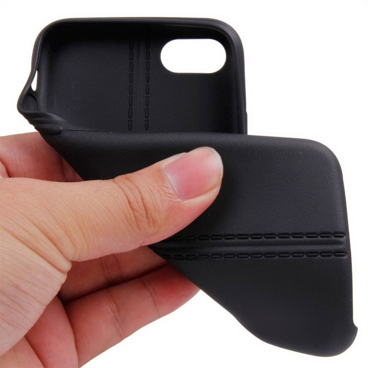 For  iPhone 8 & 7  Central Double Line Smooth Surface Soft TPU Protective Case