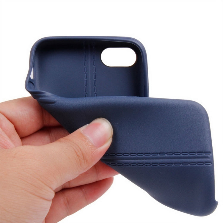 For  iPhone 8 & 7  Central Double Line Smooth Surface Soft TPU Protective Case