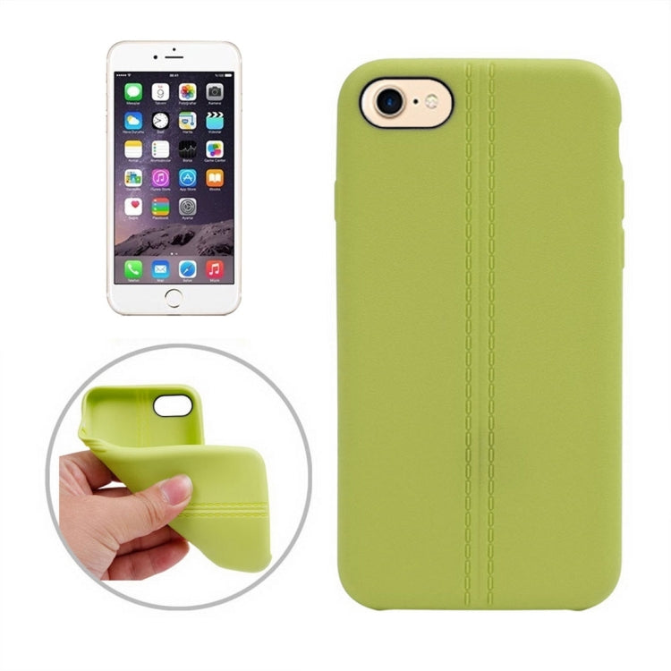 For  iPhone 8 & 7  Central Double Line Smooth Surface Soft TPU Protective Case
