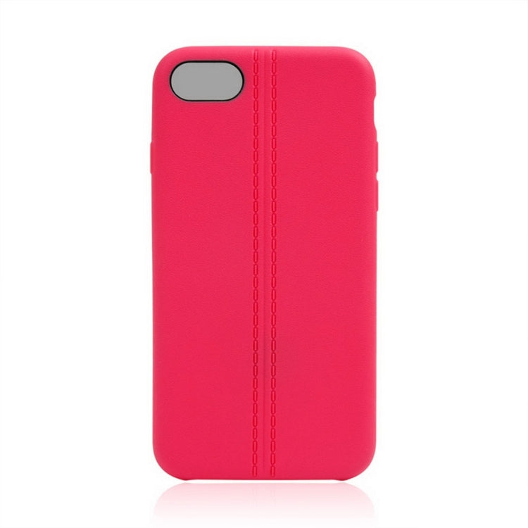 For  iPhone 8 & 7  Central Double Line Smooth Surface Soft TPU Protective Case