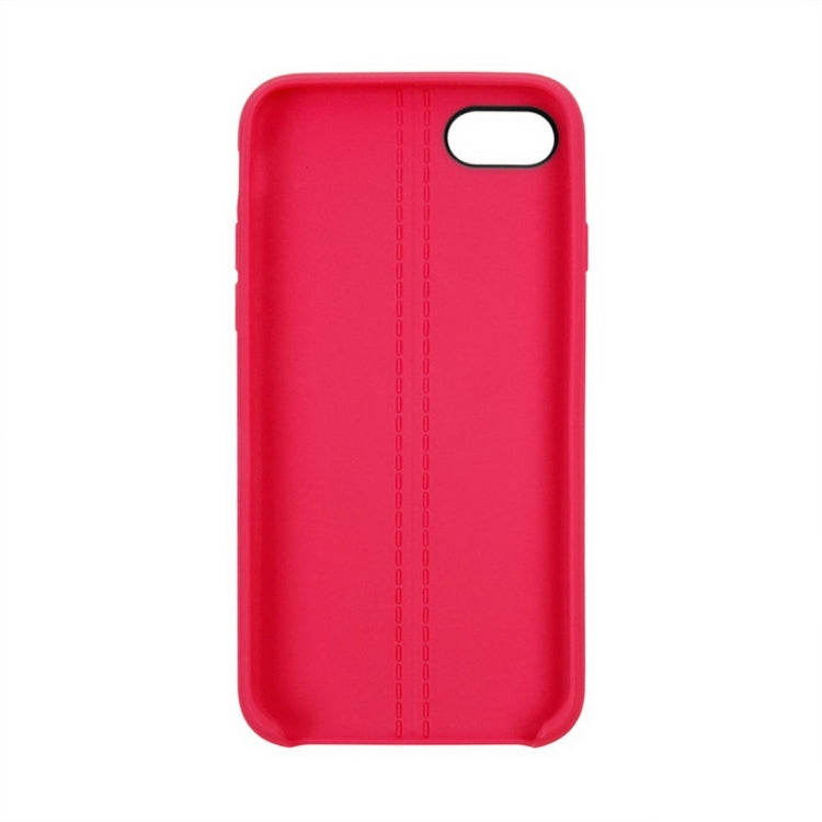 For  iPhone 8 & 7  Central Double Line Smooth Surface Soft TPU Protective Case