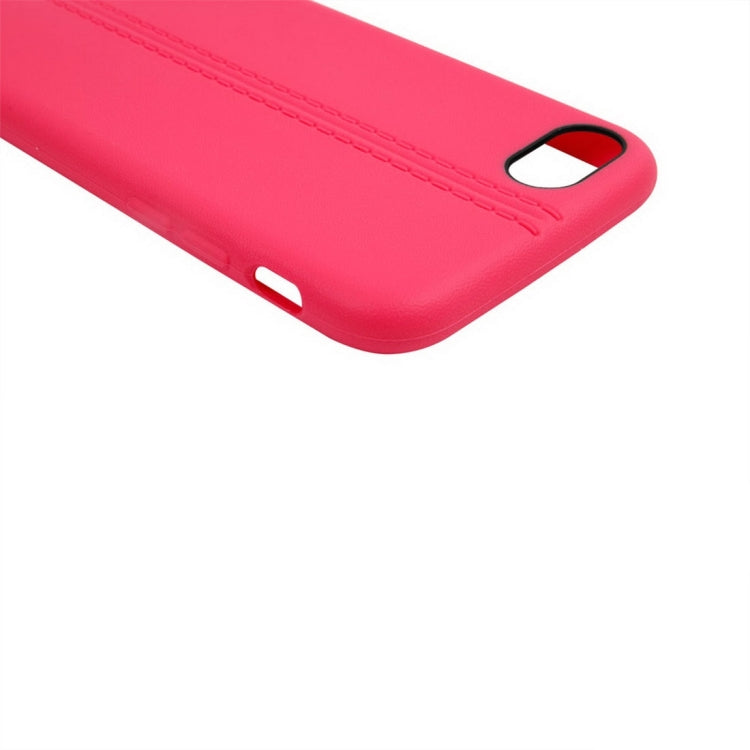 For  iPhone 8 & 7  Central Double Line Smooth Surface Soft TPU Protective Case