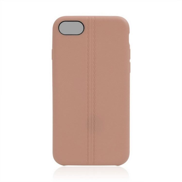 For  iPhone 8 & 7  Central Double Line Smooth Surface Soft TPU Protective Case