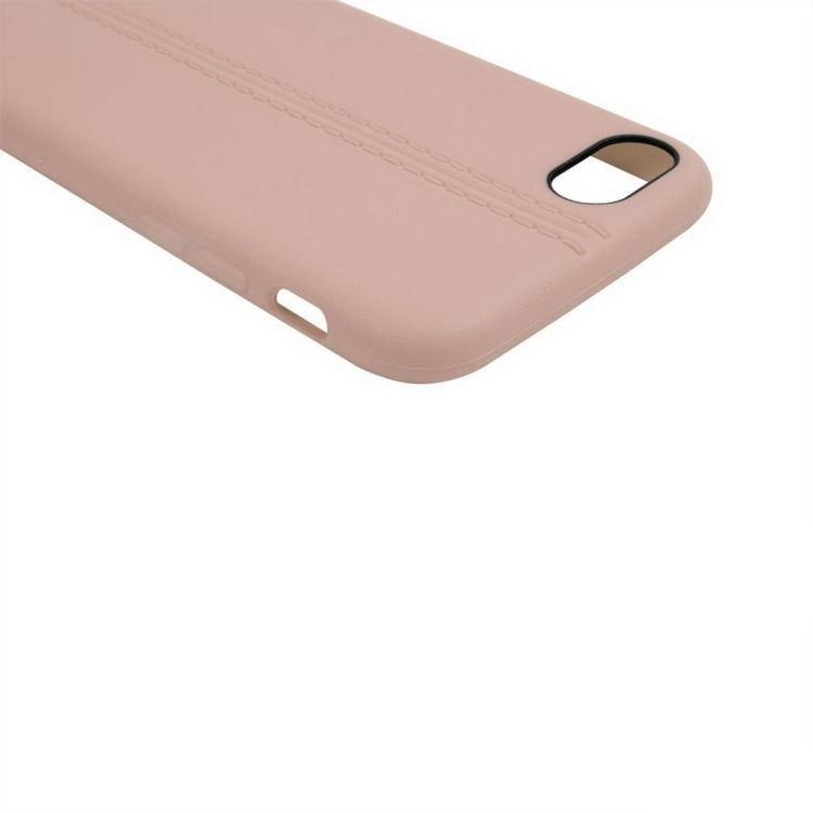 For  iPhone 8 & 7  Central Double Line Smooth Surface Soft TPU Protective Case