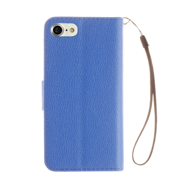 For  iPhone 8 & 7  Litchi Texture Horizontal Flip Leather Case with Photo Frame & Card Slots & Wallet & Holder & Lanyard