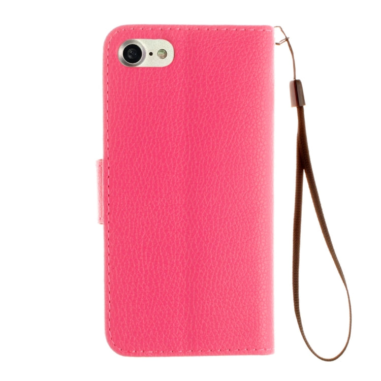 For  iPhone 8 & 7  Litchi Texture Horizontal Flip Leather Case with Photo Frame & Card Slots & Wallet & Holder & Lanyard