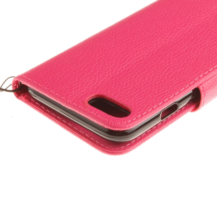 For  iPhone 8 & 7  Litchi Texture Horizontal Flip Leather Case with Photo Frame & Card Slots & Wallet & Holder & Lanyard